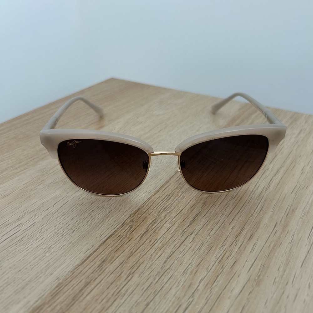 Maui Jim Women's Cream Sunglasses with Brown Lenses